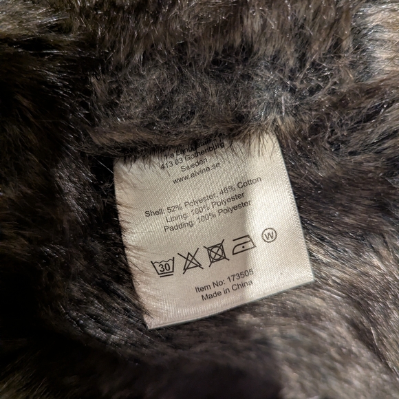 ELVINE - Women's Black Winter Jacket / Coat with Faux Fur Lining - Picture 7 of 9